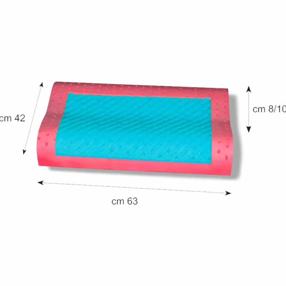 Viadurini Night Design Kopfkissen-Nackenstützkissen aus Memory Ginseng und Memory AirSense, 2 Stücke – Tamigi
