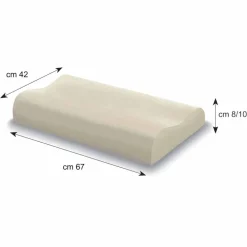Viadurini Night Design Kopfkissen-Nackenstützkissen aus Memory Foam H 10 cm Made in Italy, 2 Stücke – Nimes