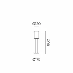 Il Fanale Gartenlampion-Niedrige Außenlampe aus Messing und Glas Made in Italy - Loggia von