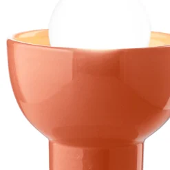 Ferroluce Moderne Tischlampen-Niedrige Keramik-Tischlampe in 2 Farben, hergestellt in Italien – Berimbau