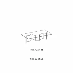 Viadurini Living Moderne Couchtische-Niedriger Couchtisch aus extra klarem Glas 2 Größen Made in Italy - Random