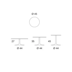 Viadurini Living Moderne Couchtische-Niedriger Couchtisch aus Metall und Keramik in verschiedenen Größen - Amereo