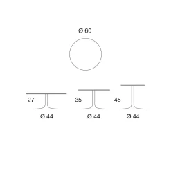 Viadurini Living Moderne Couchtische-Niedriger Couchtisch aus Metall und Keramik in verschiedenen Größen - Amereo