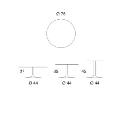 Viadurini Living Moderne Couchtische-Niedriger Couchtisch aus Metall und Keramik in verschiedenen Größen - Amereo
