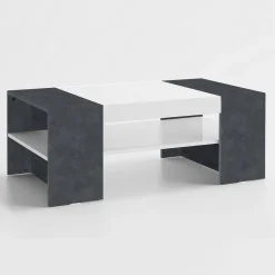 Viadurini Living Moderne Couchtische-Niedriger Couchtisch für das Wohnzimmer aus weißem Holz 3 Ausführungen - Rames