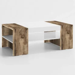 Viadurini Living Moderne Couchtische-Niedriger Couchtisch für das Wohnzimmer aus weißem Holz 3 Ausführungen - Rames