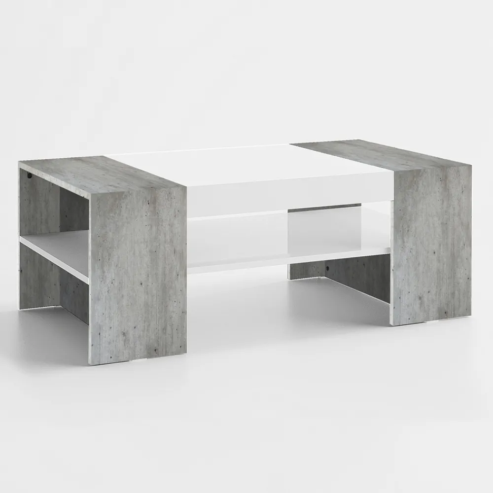 Viadurini Living Moderne Couchtische-Niedriger Couchtisch für das Wohnzimmer aus weißem Holz 3 Ausführungen - Rames