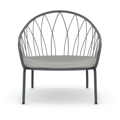 Viadurini in the Garden Metallsessel-Niedriger Gartensessel aus Metall und Kissen Made in Italy - Fontana