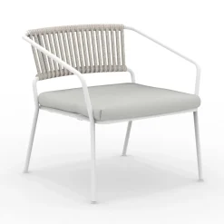 Viadurini in the Garden Metallsessel-Niedriger Gartensessel mit Kissen inklusive Made in Italy - Prato