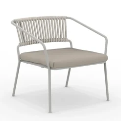 Viadurini in the Garden Metallsessel-Niedriger Gartensessel mit Kissen inklusive Made in Italy - Prato