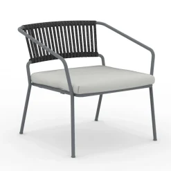 Viadurini in the Garden Metallsessel-Niedriger Gartensessel mit Kissen inklusive Made in Italy - Prato