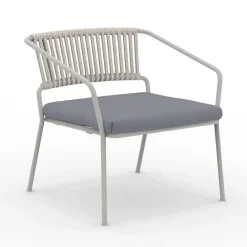 Viadurini in the Garden Metallsessel-Niedriger Gartensessel mit Kissen inklusive Made in Italy - Prato