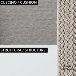 Viadurini in the Garden Metallsessel-Niedriger Gartensessel mit Kissen inklusive Made in Italy - Prato