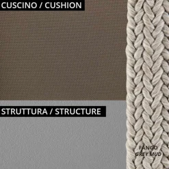 Viadurini in the Garden Metallsessel-Niedriger Gartensessel mit Kissen inklusive Made in Italy - Prato