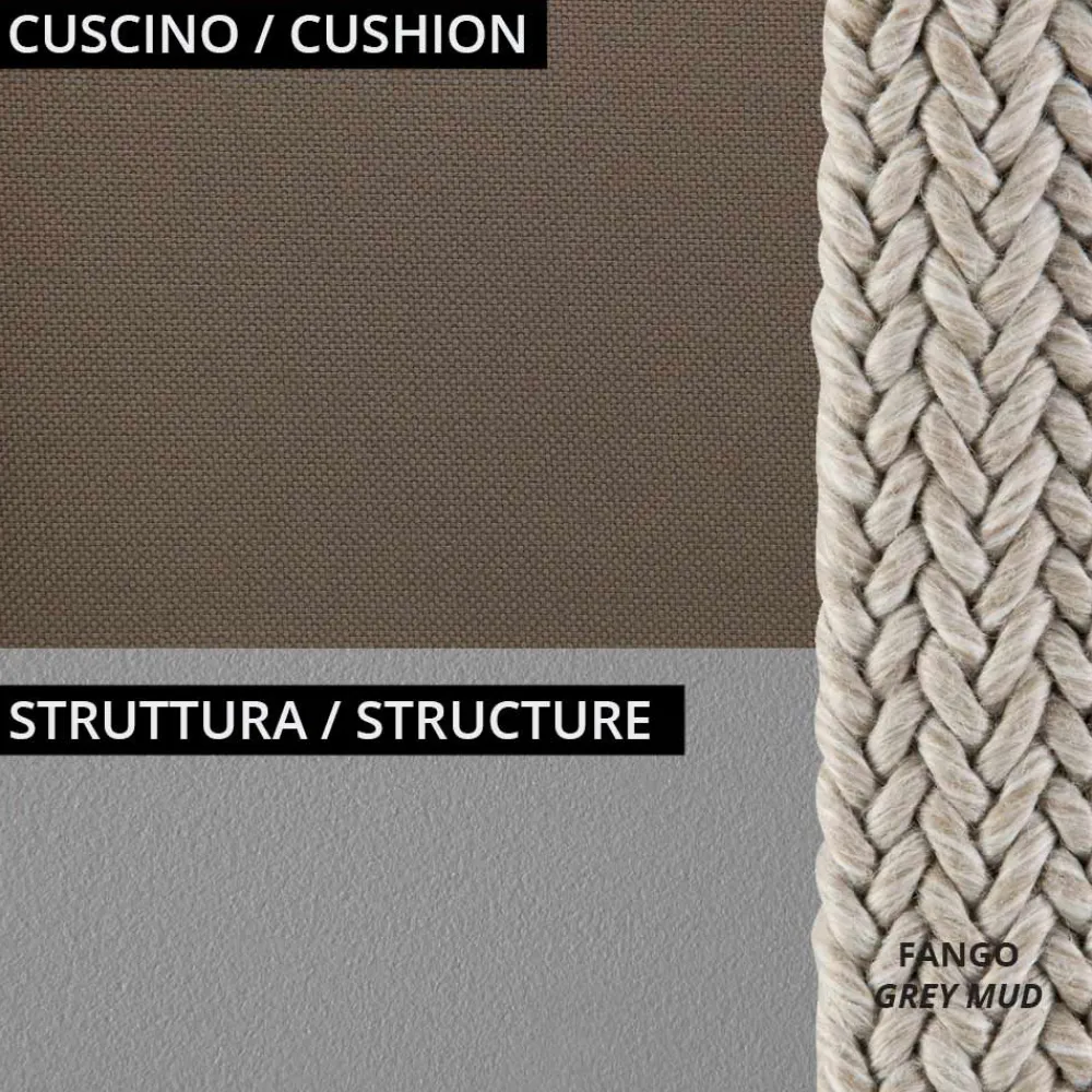 Viadurini in the Garden Metallsessel-Niedriger Gartensessel mit Kissen inklusive Made in Italy - Prato