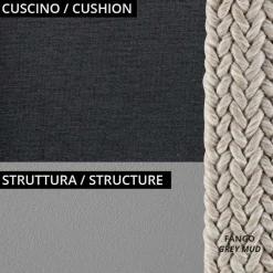 Viadurini in the Garden Metallsessel-Niedriger Gartensessel mit Kissen inklusive Made in Italy - Prato