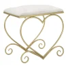 Viadurini Living Barhocker-Niedriger goldener Eisenhocker mit stoffbezogenem Sitz - Dimentico