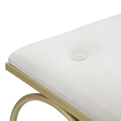 Viadurini Living Barhocker-Niedriger goldener Eisenhocker mit stoffbezogenem Sitz - Dimentico