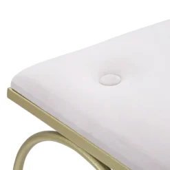 Viadurini Living Barhocker-Niedriger goldener Eisenhocker mit stoffbezogenem Sitz - Dimentico