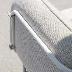 Viadurini in the Garden Metallsessel-Niedriger Outdoor-Sessel mit gepolstertem Sitz Made in Italy - Planter