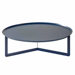 Viadurini in the Garden Garten Beistelltisch-Niedriger runder Tisch im Freien aus farbigem Metall Made in Italy - Stephane