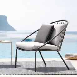 Viadurini in the Garden Metallsessel-Niedriger stapelbarer Gartensessel aus Stahl Made in Italy - Sansa