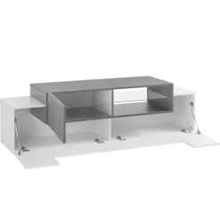 Viadurini Living Tv-Möbel-Niedriger TV-Ständer aus Holz Wohnzimmer 3 Türen und offenes Fach - Therese