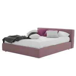 Viadurini Night Design Maßgeschneiderte Möbel|Polsterbetten-Niedriges Doppelbett mit Box aus Stoff oder Kunstleder Made in Italy - Soraia