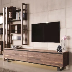 Viadurini Living Anrichte-Niedriges Sideboard aus Holz mit Metallgestell Made in Italy - Berta