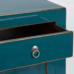 Viadurini Living Anrichte-Niedriges Sideboard mit 2 Türen und 2 Schubladen aus blauem Ulmenholz Homemotion - Konan