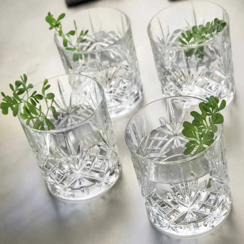 Viadurini Kitchen Italienisches Kristallgeschirr-Old Fashioned Tumbler Low Cocktail Gläser 12 Stück Kristall - Cantabile