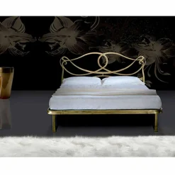 Viadurini Night Design Maßgeschneiderte Möbel|Schmiedeeisen Doppelbetten-Orchidea Doppelbett aus Schmiedeeisen in Design