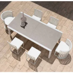 Viadurini in the Garden Gartenstühle Metall-Outdoor Dining Armchair in Aluminium und Luxus Design Seile - Julie