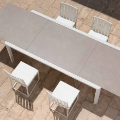 Viadurini in the Garden Gartenstühle Metall-Outdoor Dining Chair in Aluminium und Luxus Design Rope 3 Oberflächen - Julie