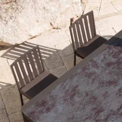 Viadurini in the Garden Gartenstühle Metall-Outdoor Dining Chair in Aluminium und Luxus Design Rope 3 Oberflächen - Julie