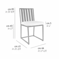 Viadurini in the Garden Gartenstühle Metall-Outdoor Dining Chair in Aluminium und Luxus Design Rope 3 Oberflächen - Julie