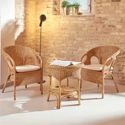 Viadurini in the Garden Sessel Rattan-Outdoor Korbsessel mit Sitzkissen - Nathaniel