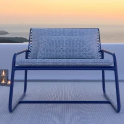 Viadurini in the Garden Metallsessel-Outdoor Metall Sessel mit Luxuskissen Made in Italy - Karol