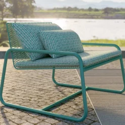 Viadurini in the Garden Metallsessel-Outdoor Metall Sessel mit Luxuskissen Made in Italy - Karol