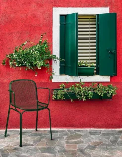 Viadurini in the Garden Gartenstühle Metall-Outdoor Metallstuhl Stapelbarer Made in Italy, 4 Stück - Verna