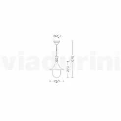 Viadurini Lighting Pendelleuchten Vintage-Outdoor Pendelleuchte aus weißem Aluminium, made Italy, Anusca