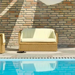 Viadurini in the Garden Gartensofas-Outdoor Polyrattan Loungesofa 2 Sitzer Jonny handmade