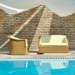 Viadurini in the Garden Gartensofas-Outdoor Polyrattan Loungesofa 2 Sitzer Jonny handmade