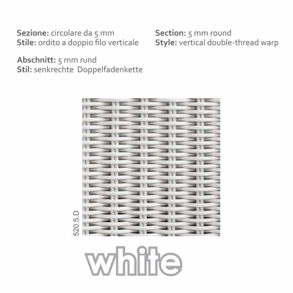 Viadurini in the Garden Gartensofas-Outdoor Polyrattan Loungesofa 3 Sitzer handgeflochten