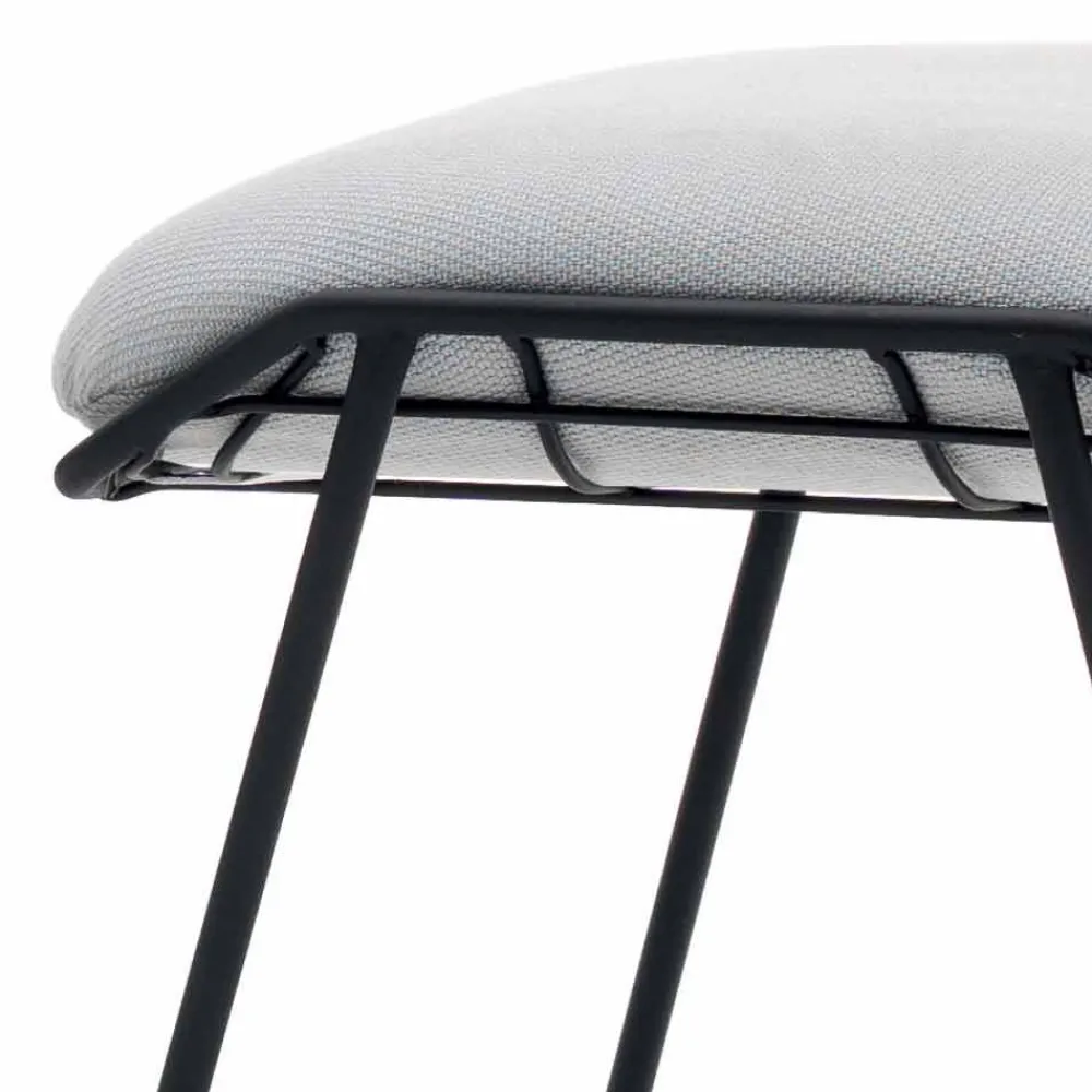 Varaschin Gartenstühle Metall-Outdoor Pouf/Fußstütze aus Stoff und Stahl Summer Set