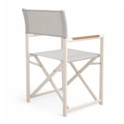 Viadurini in the Garden Gartenstühle Metall-Outdoor Regiestuhl aus Aluminium, Textilene und Teakholz - Bloom