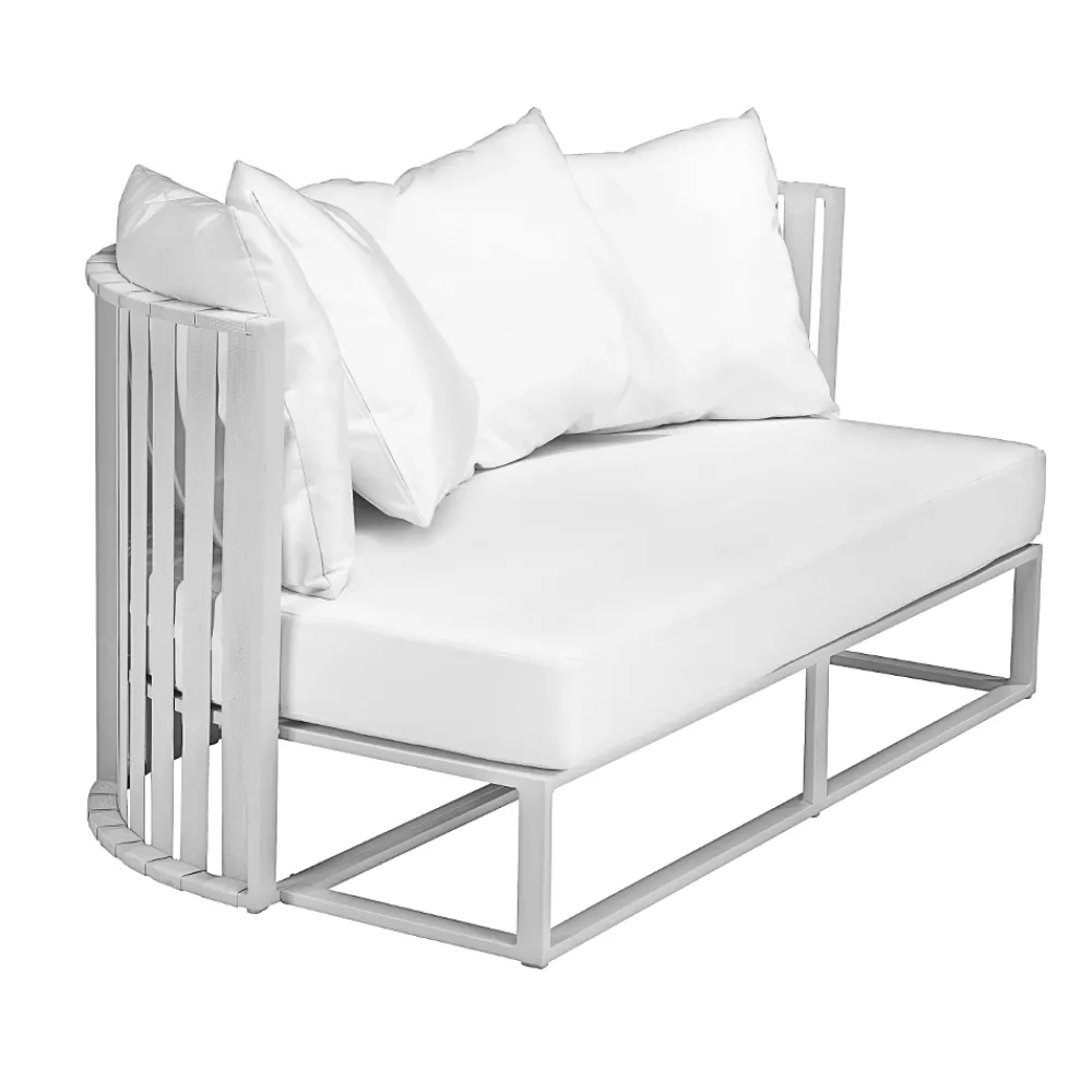 Viadurini in the Garden Gartensofas-Outdoor Sofa 2 Sitze aus Aluminium mit Seilen Luxus Design 3 Ausführungen - Julie