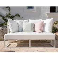 Viadurini in the Garden Gartensofas-Outdoor Sofa 2 Sitze aus Aluminium mit Seilen Luxus Design 3 Ausführungen - Julie