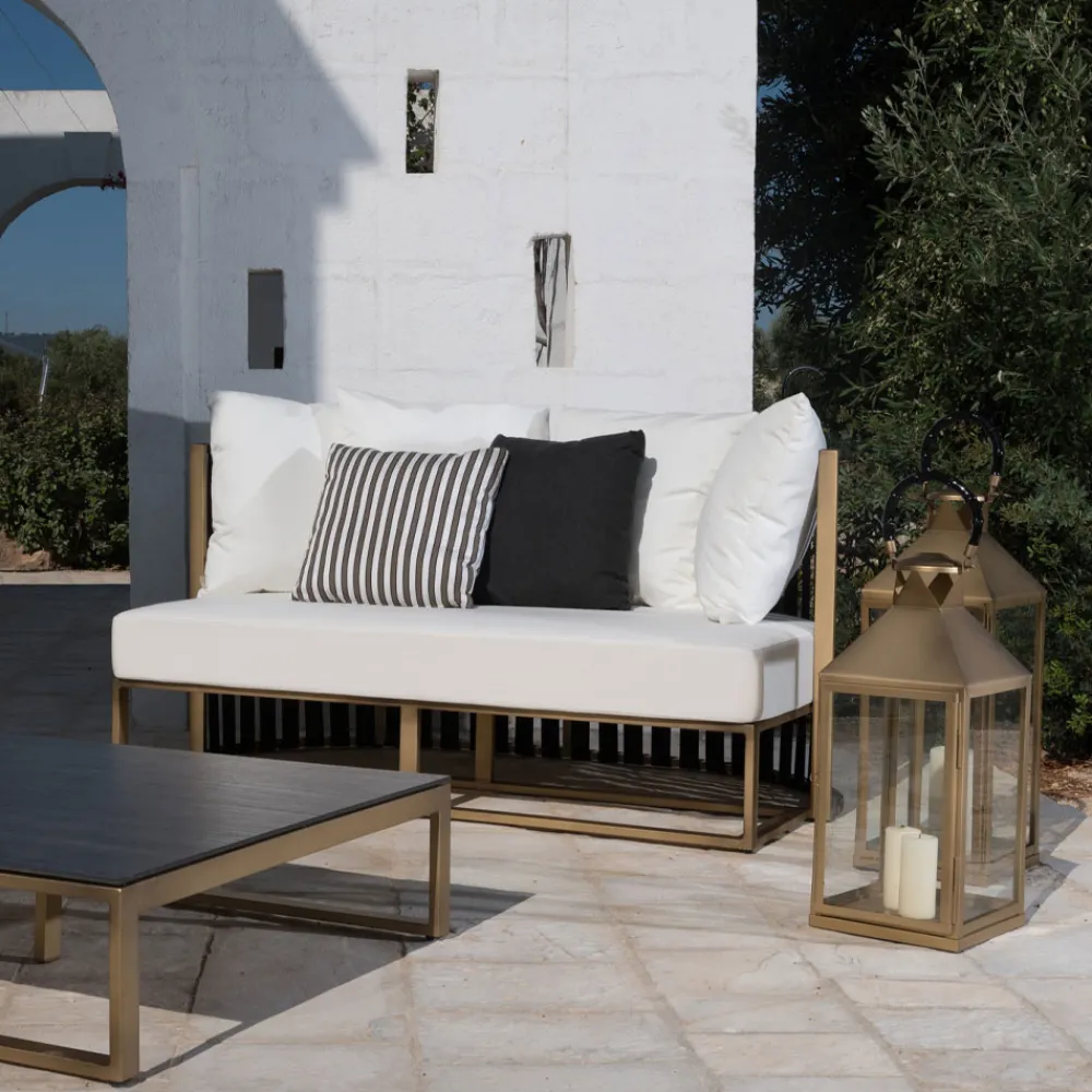 Viadurini in the Garden Gartensofas-Outdoor Sofa 2 Sitze aus Aluminium mit Seilen Luxus Design 3 Ausführungen - Julie