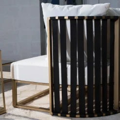 Viadurini in the Garden Gartensofas-Outdoor Sofa 2 Sitze aus Aluminium mit Seilen Luxus Design 3 Ausführungen - Julie